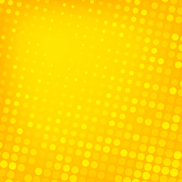 Fondo amarillo punteado abstracto — Vector de stock