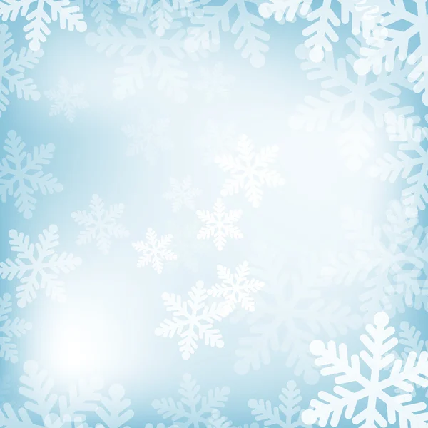 Fondo de Navidad azul y blanco abstracto — Vector de stock