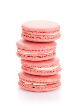 pembe macaron kurabiye