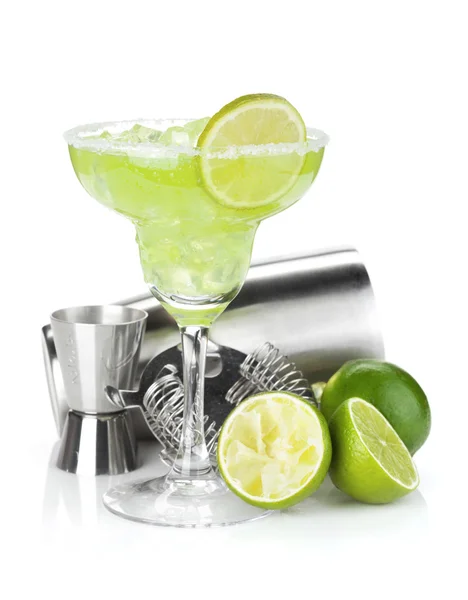 Klassieke margarita cocktail met zoute rim — Stockfoto