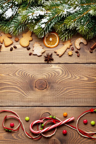 Christmas wooden background — Stock Photo, Image