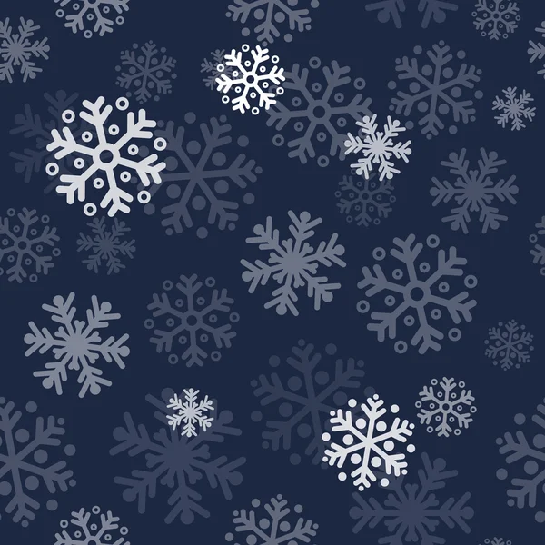Abstrato Natal sem costura fundo padrão com flocos de neve — Vetor de Stock