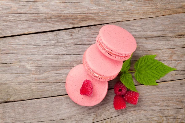 Biscuits macaron framboise rose — Photo