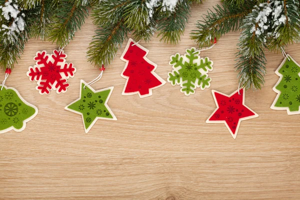 クリスマスのモミの木と装飾 — ストック写真