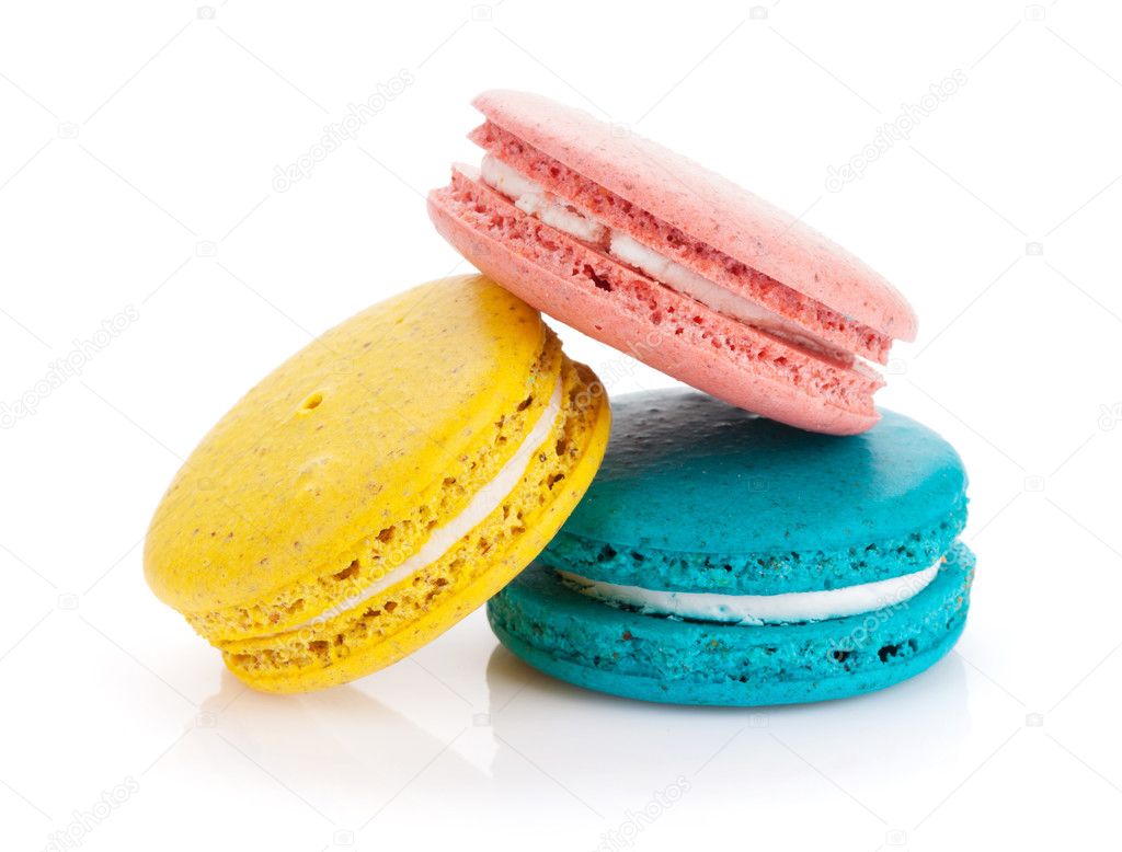 Colorful macaron cookies