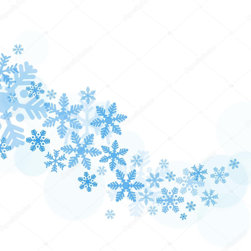 Blue christmas snowflakes