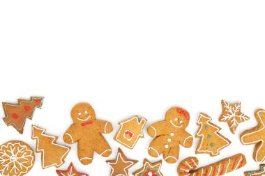 ev yapımı çeşitli Noel zencefilli kurabiye