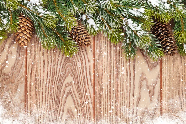 クリスマス木製の背景 — ストック写真