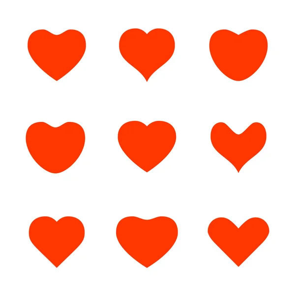 Heart shape icons — Stock Vector