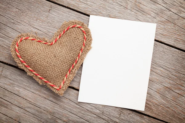 Photo frame and  toy heart — Stock Photo, Image