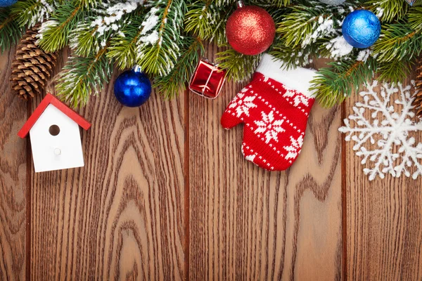 Christmas wooden background — Stock Photo, Image