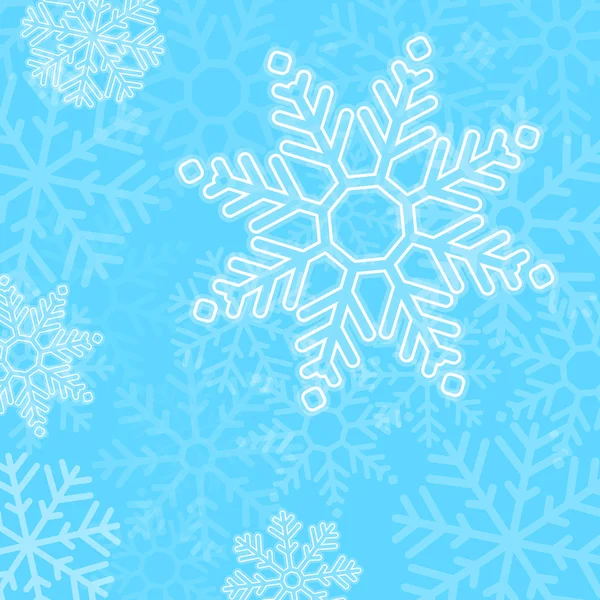 Noël flocons de neige fond — Image vectorielle