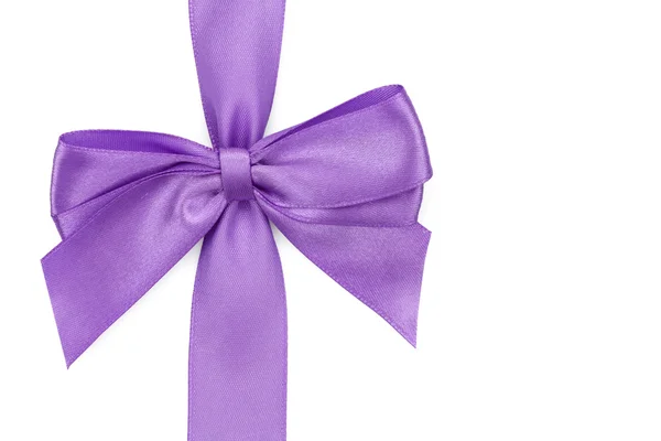 紫色丝带蝴蝶结 — 图库照片
