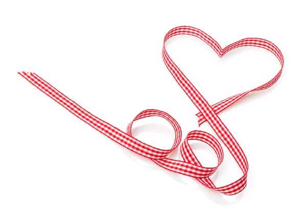 Valentine's Day heart shaped red ribbon — Stock Photo, Image