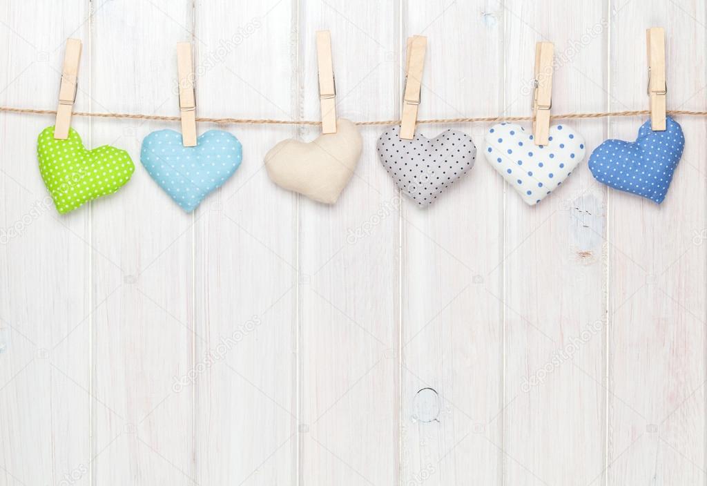 Valentines day toy hearts hanging