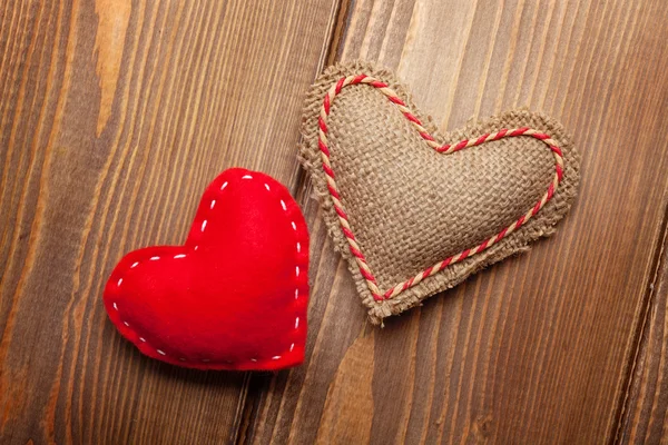De dag van Valentijnskaarten speelgoed harten — Stockfoto