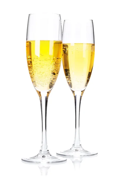 Twee champagneglazen — Stockfoto