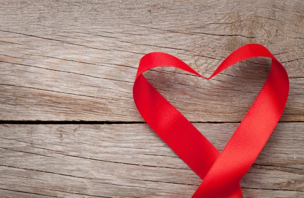 Valentine dia coração em forma de fita — Fotografia de Stock