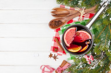 Noel tablo şarap mulled