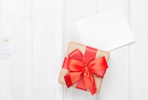 Tarjeta fotográfica y caja de regalo — Foto de Stock