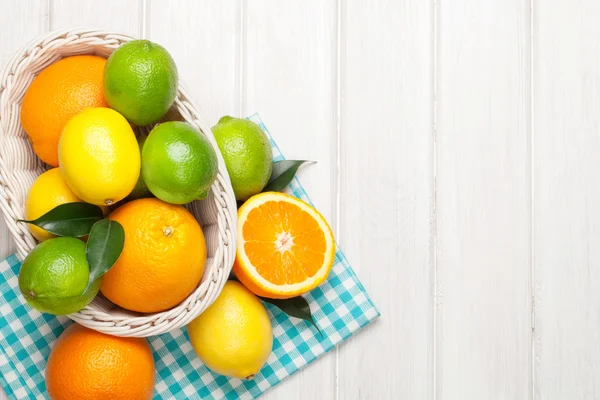 Orangen, Limetten und Zitronen — Stockfoto