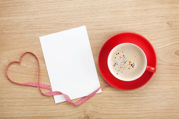 Tarjeta de felicitación de San Valentín en blanco — Foto de Stock