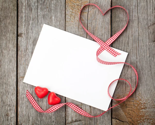 San Valentino carta regalo vuota — Foto Stock