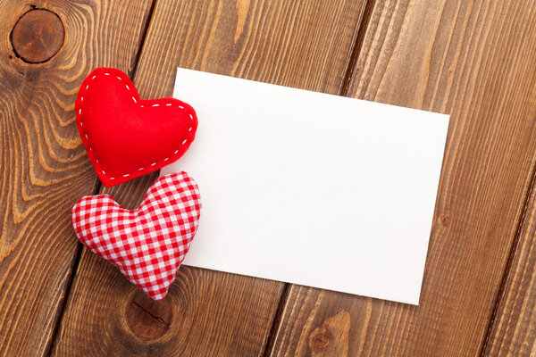 Greeting card and valentines day heart