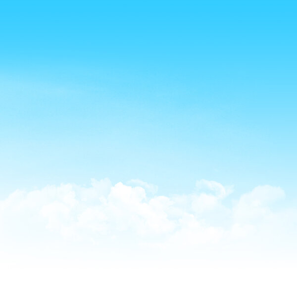 Blue sky and clouds abstract illustration