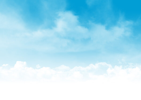 Blue sky and clouds abstract illustration
