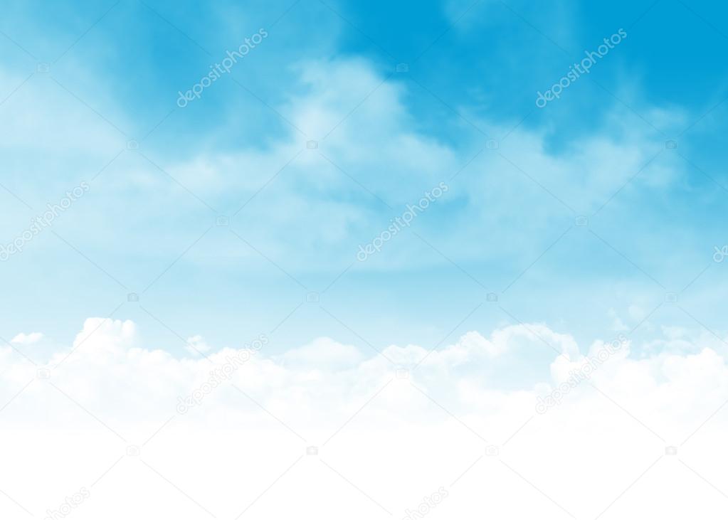 Blue sky and clouds abstract illustration