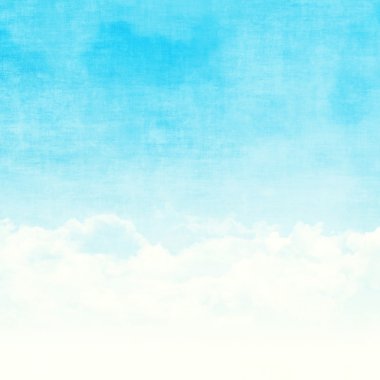 Mavi gökyüzü ve bulutlar soyut resim