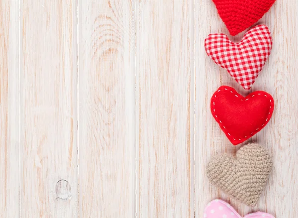 Walentynki-dzień tło zabawka serca — Zdjęcie stockowe