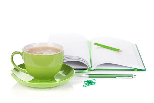 Green coffee cup — Stock Photo, Image