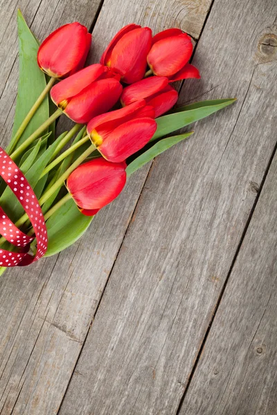 Fresh red tulips bouquet — Stock Photo, Image