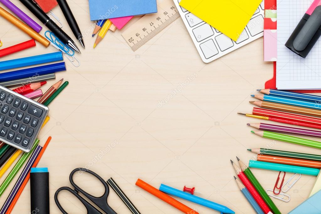 School and office supplies — Stock Photo © karandaev 64597735