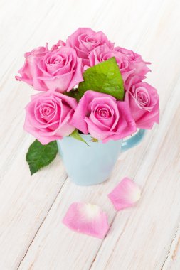 Taze Bahçe pembe gül buketi
