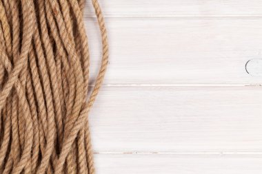Deniz iple ahşap arka plan