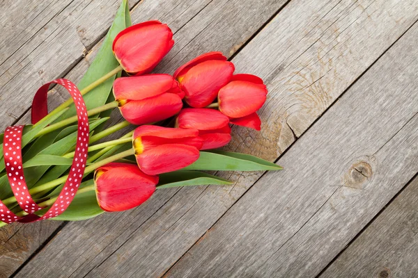 Fresh red tulips bouquet — Stock Photo, Image
