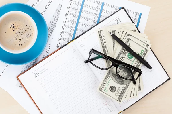 Office desk, business work place — Stock Photo, Image