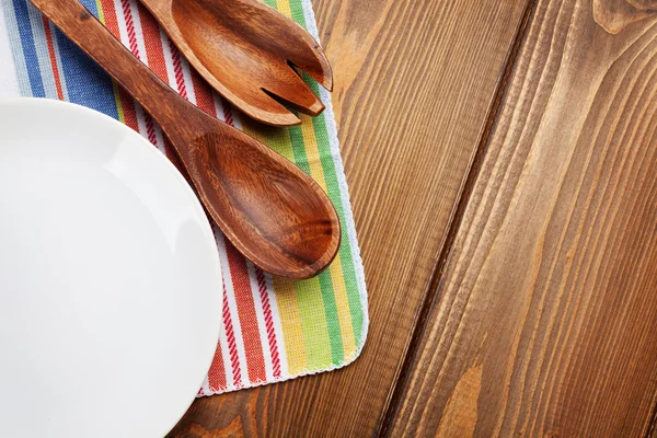 Wood kitchen utensils — Stock Photo, Image