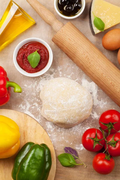 Pizza cooking ingredients — Stock Photo, Image