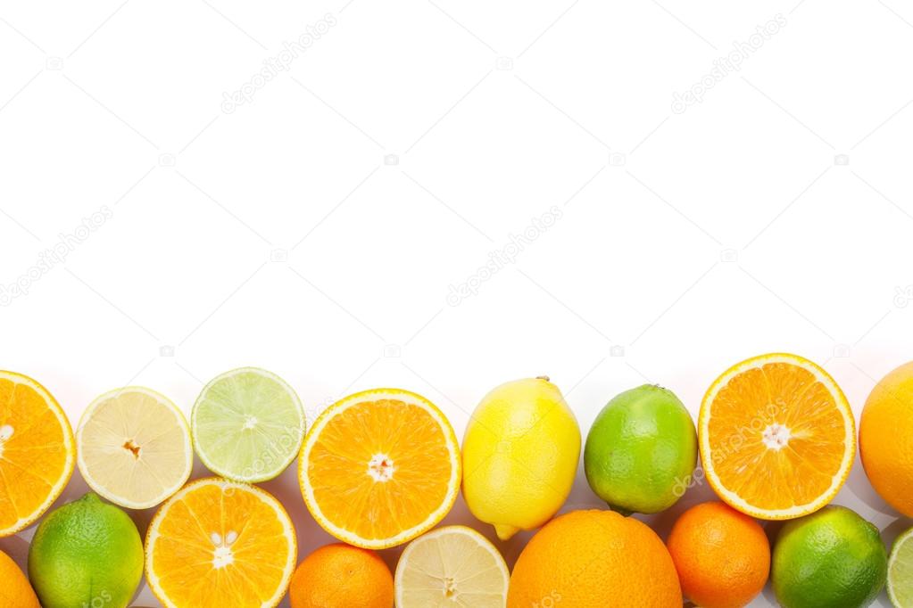 Citrus fruits with background