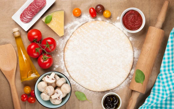 Ingredienti di cottura pizza — Foto Stock