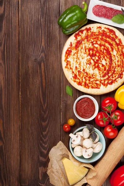 Pizza ingredientes de cocina —  Fotos de Stock