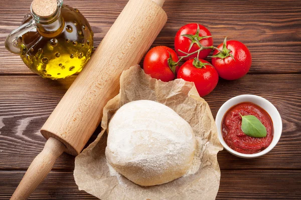 Pizza vaření ingredience — Stock fotografie