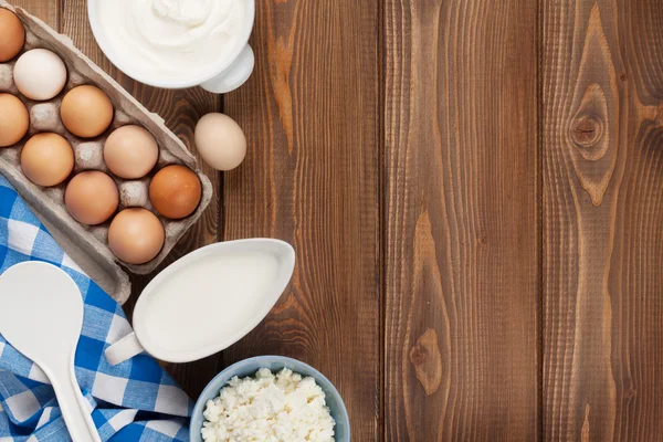 Dairy products on table — Stock Photo, Image