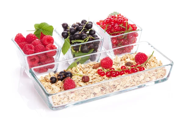 Healthy breakfast with muesli — Stock Photo, Image