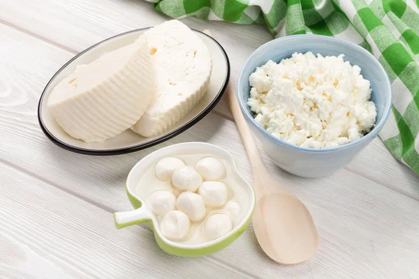 Milk cheese and curd — Stock Photo, Image