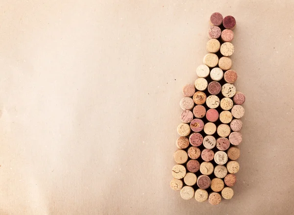 Garrafas de vinho em forma de rolhas — Fotografia de Stock